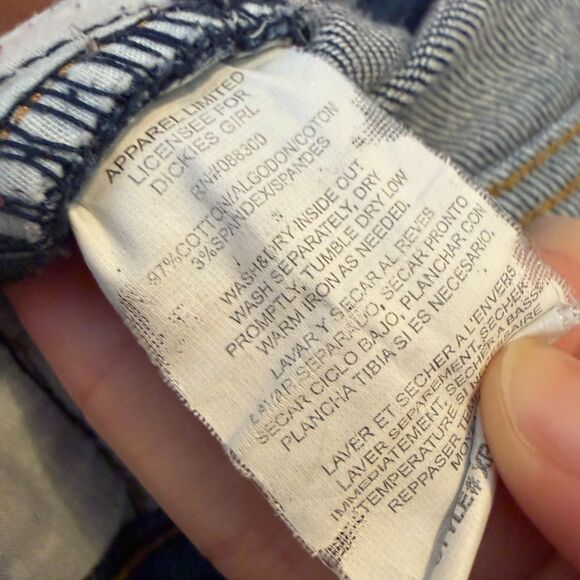 Women DIckies Mid Rise Straight Leg Denim Jeans in Dark Blue Size 15 - Picture 3 of 7